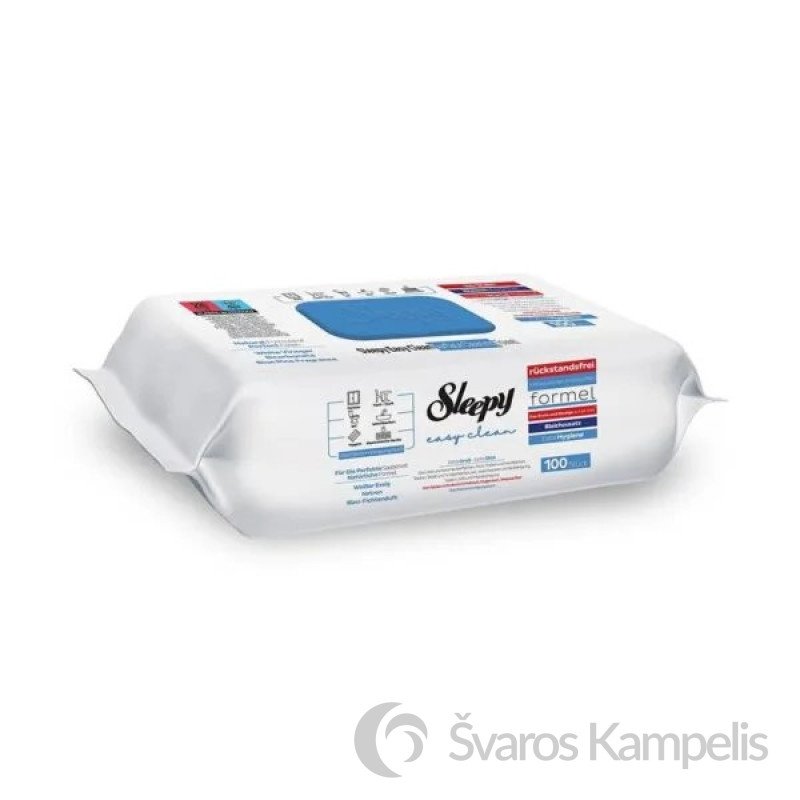 Sleepy paviršių valymo servetėlės Easy Clean Bleach, 100 vnt.